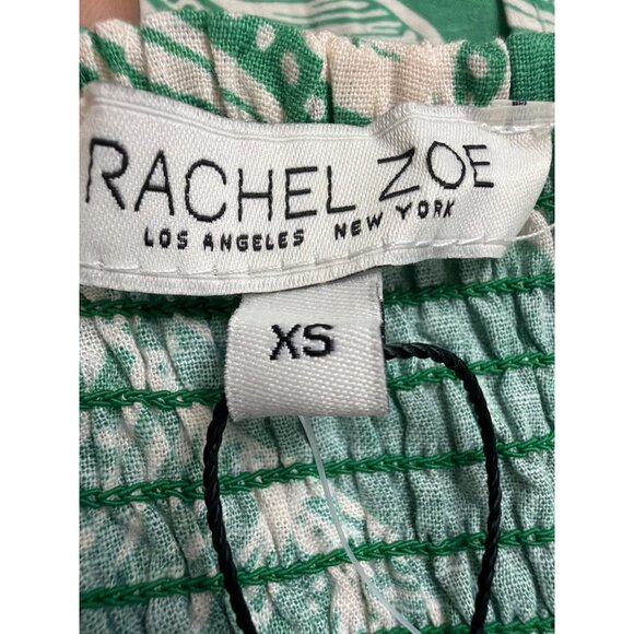 Rachel Zoe Womens Green Linen Rayon Leaf Print Crop Top & Wrap Skirt Set XS 2pc - Picture 9 of 16